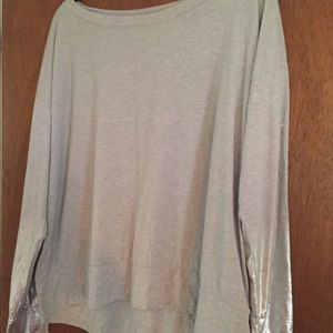 Silver ombré sleeve top